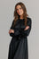 Satin smock dress black