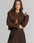 Pinstripe jacket brown