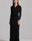 Stretch Cotton Dress - Black