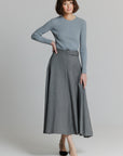 Fit and flare skirts gray