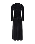 Velvet Rosette dress black
