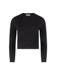 Cropped ribbed sweater black