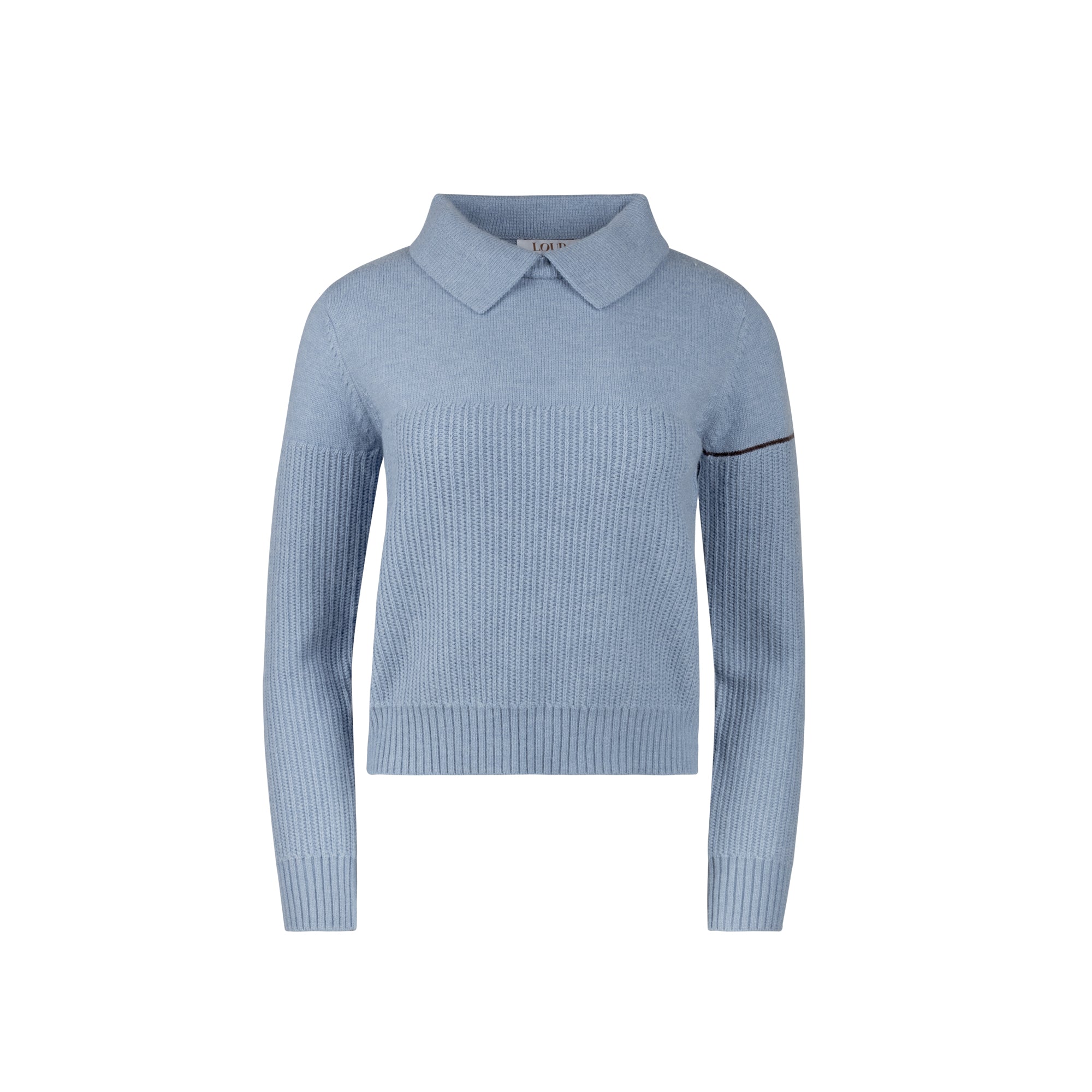 Collar Knit Sweater , Powder Blue