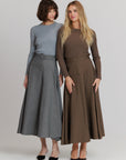 Fit and flare skirts gray