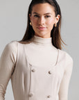 Double Breasted Jumper - Tan