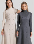 Double Breasted Jumper - Grey