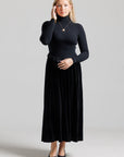 Velvet Lace V Maxi - Black