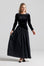 Velvet V Side Line Maxi - Black