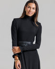 Shoulder Pad Dress - Black