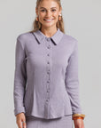 Cinched Waist Cardi - Lavender