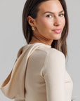 Funnel Neck Hoodie - Cream