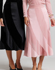 Velvet Linear Skirt - Pink