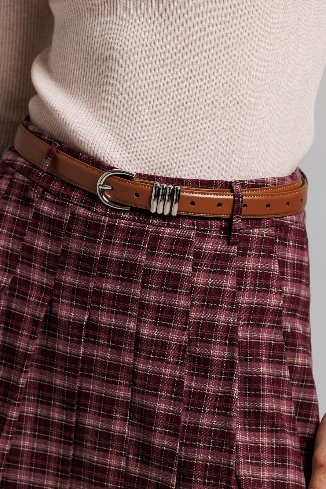 Plaid Skirt - Pink