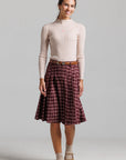 Plaid Skirt - Pink