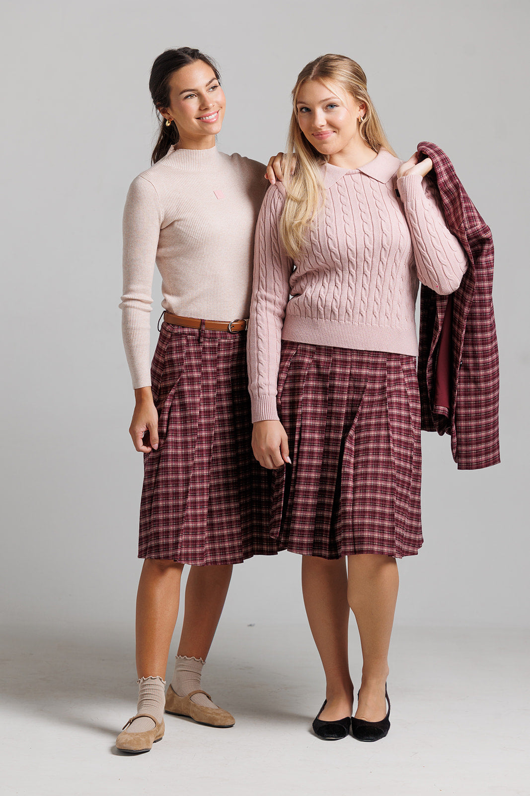 Plaid Skirt - Pink