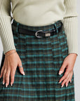 Plaid Skirt - Green