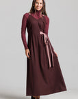 Wool Wrap Jumper - Plum