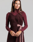 Wool Wrap Jumper - Plum