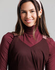 Wool Wrap Jumper - Plum