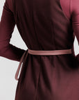 Wool Wrap Jumper - Plum