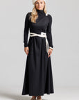 Wool Wrap Jumper - Black