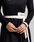 Wool Wrap Jumper - Black