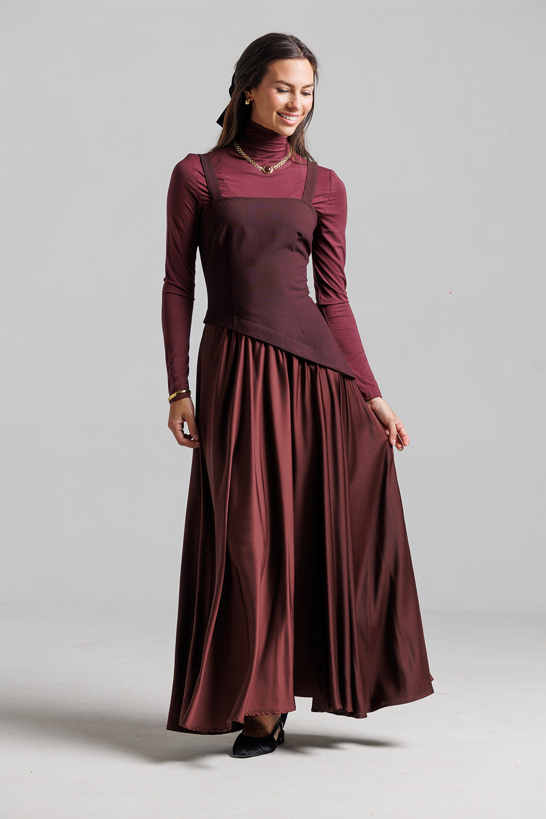 Corset Jumper - Maroon
