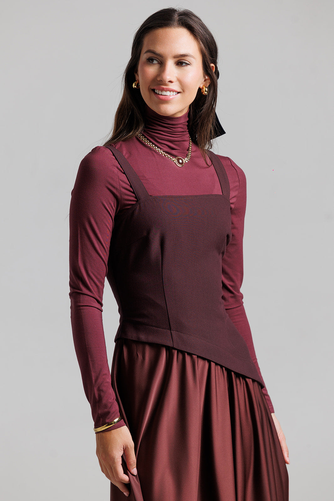 Corset Jumper - Maroon