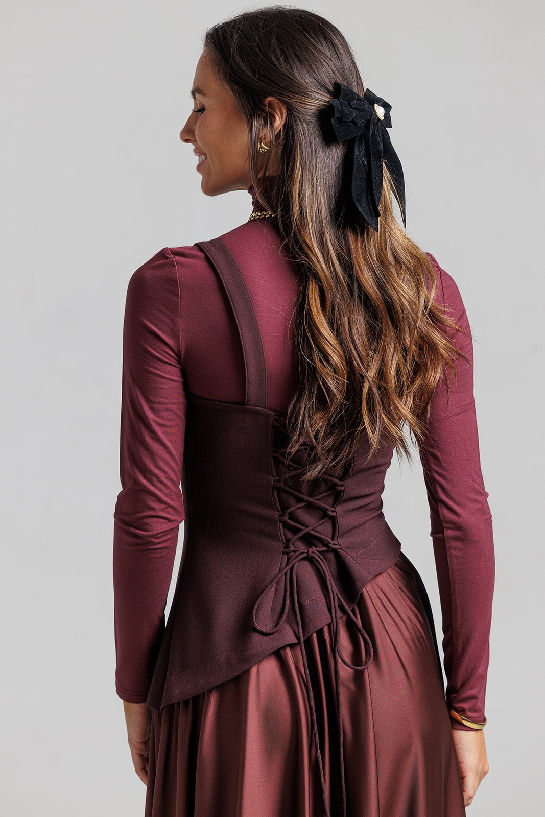 Corset Jumper - Maroon