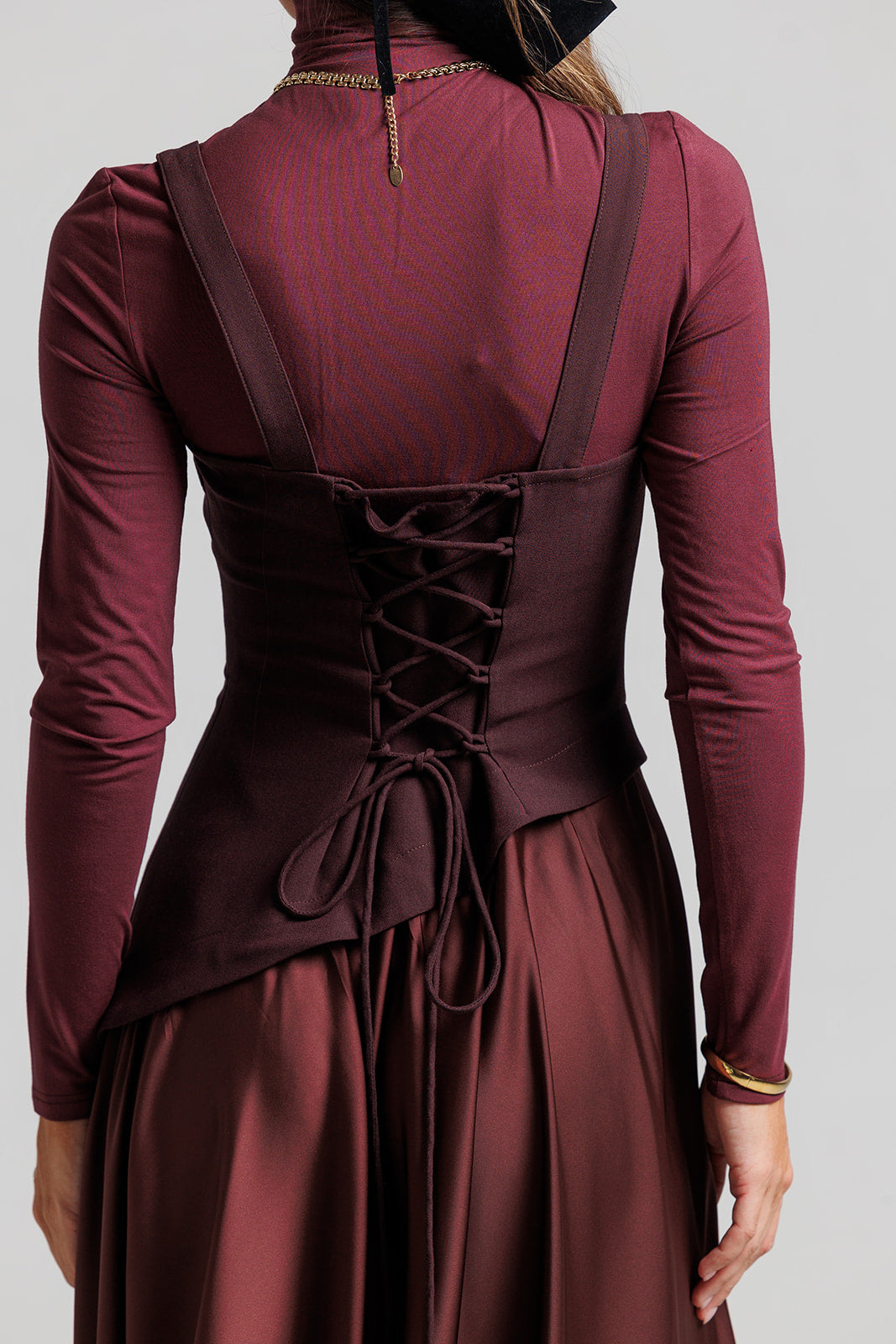 Corset Jumper - Maroon