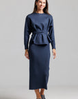 Knit Skirt Set - Blue