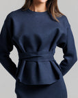 Knit Skirt Set - Blue