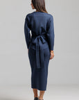 Knit Wrap Top Set - Blue