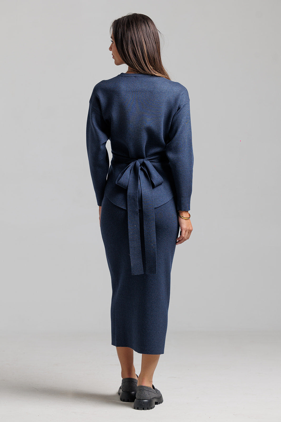 Knit Skirt Set - Blue