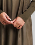 Leather Patch Turtleneck - Olive
