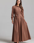 Double Buckle Wool Dress - Mauve