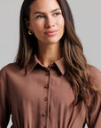 Double Buckle Wool Dress - Mauve