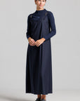 Pinstripe Buckle Slip Jumper - Navy