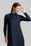 Leather Patch Turtleneck - Navy