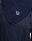 Leather Patch Turtlenck - Navy