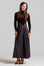 Velvet Pinstipe Dress - Cocoa Brown