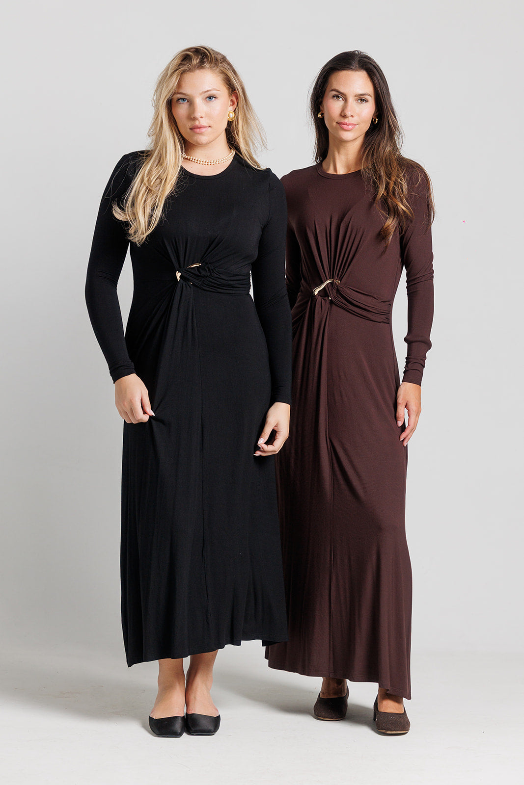 Draped Knot Maxi - Black