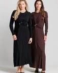 Draped Knot Maxi - Black