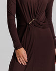 Draped Knot Maxi - Brown