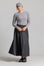 Wool Polka Dot Skirt - Grey