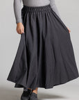 Wool Polka Dot Skirt - Grey