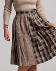 Double Plaid Skirt - Blue