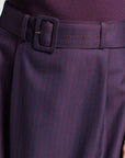 Pinstripe Midi - Plum