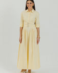 Double Buckle Maxi  Pale Yellow
