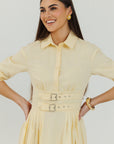 Double Buckle Maxi  Pale Yellow